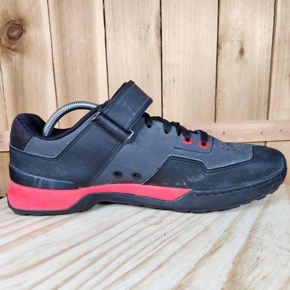 Five Ten Kestrel Lace Shoes Mens 10.5 Black Red MTB Clipless SPD Stealth Bike - Picture 5 of 10